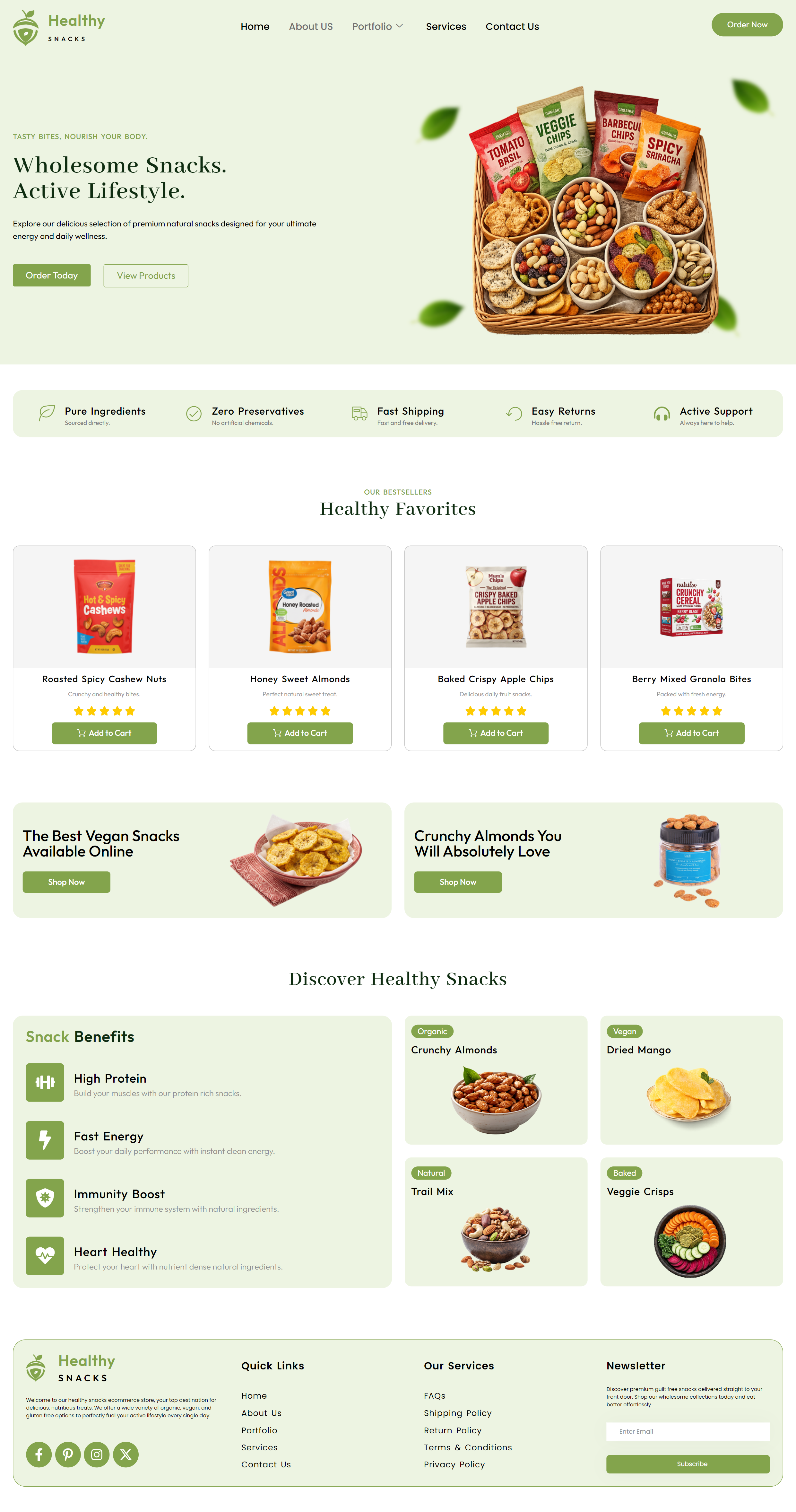 Snacks Ecommerce Website
